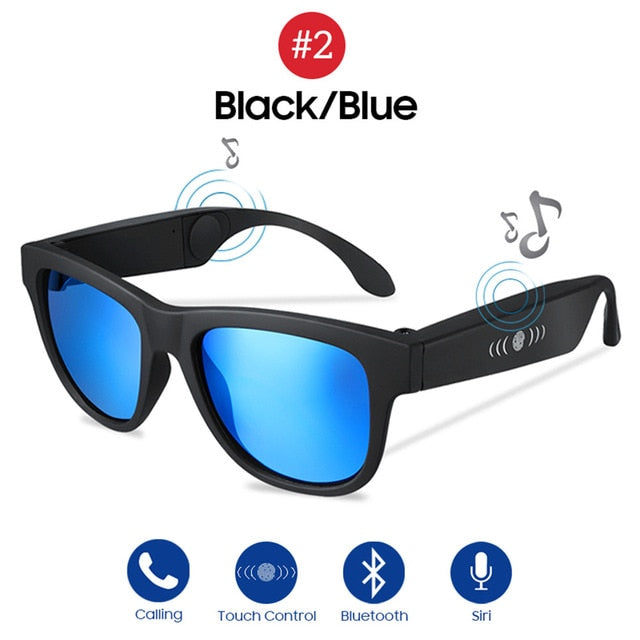 VIVIBEE Sunglasses Music Smart Unisex Bluetooth Polarized Audio Sun Glasses