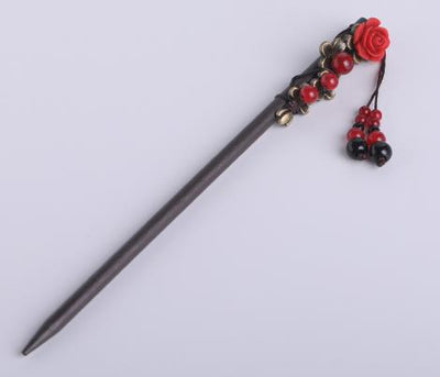 Women's Vintage Chinese Wood Hair Stick