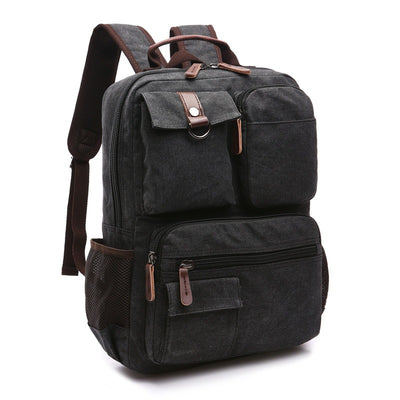 Backpack - Rolling Waxed Canvas Backpack For Men