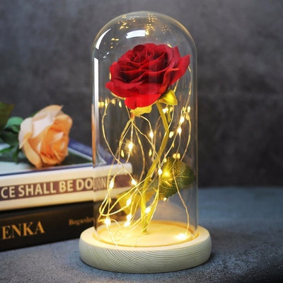 Everlasting LED Rose In Glass Flask