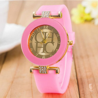 Watch - Women's Leather Geneva Quartz Silicone Watch