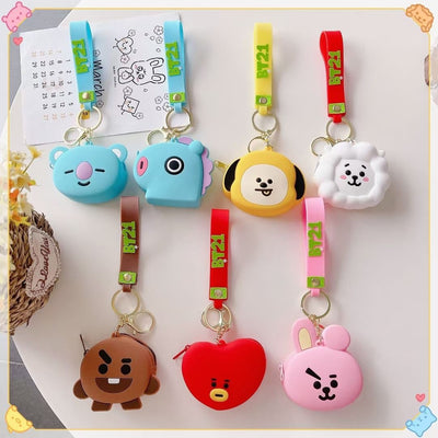 BT21 Bulletproof Youth League Silicone Coin Purse