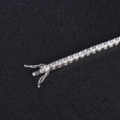 Pulsera - Pulsera de tenis con circonita electrochapada en plata de ley S925 para mujer