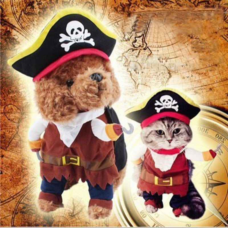 Funny Pet Halloween Costume Traditional Pirate