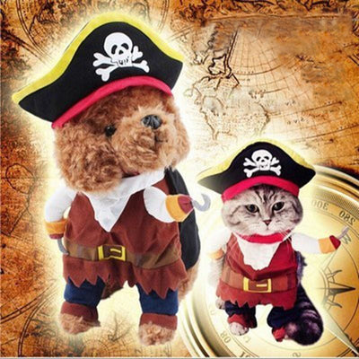 Funny Pet Halloween Costume Traditional Pirate - GiddyGoatStore