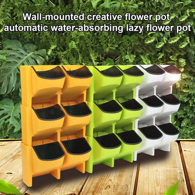 Self Watering Stackable Vertical Hydroponic Wall Mounted Garden Planter Pot