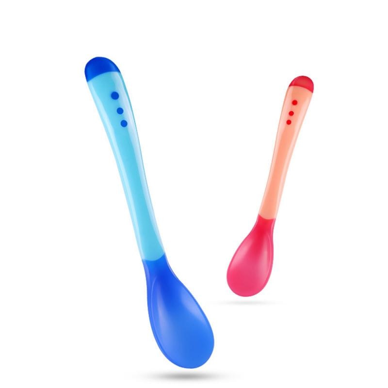 Baby Silicone Feeding Spoon With Temperature Meter