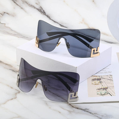 Sunglasses - Big Fashion Rimless Women's UV400 Sun Glasses