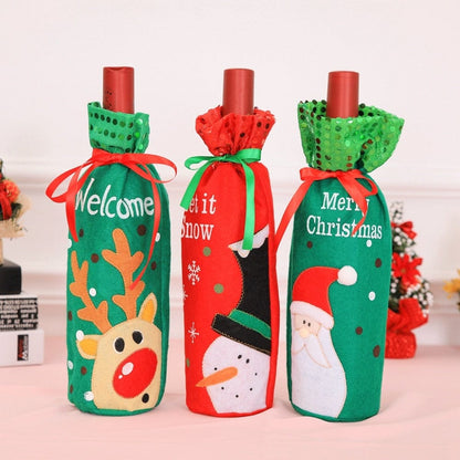 Christmas Wine Bottle Covers