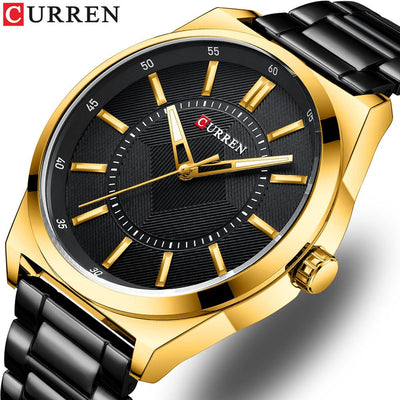 Men's Watch - Curren Steel Band Business Quartz Watch 2 - GiddyGoatStore