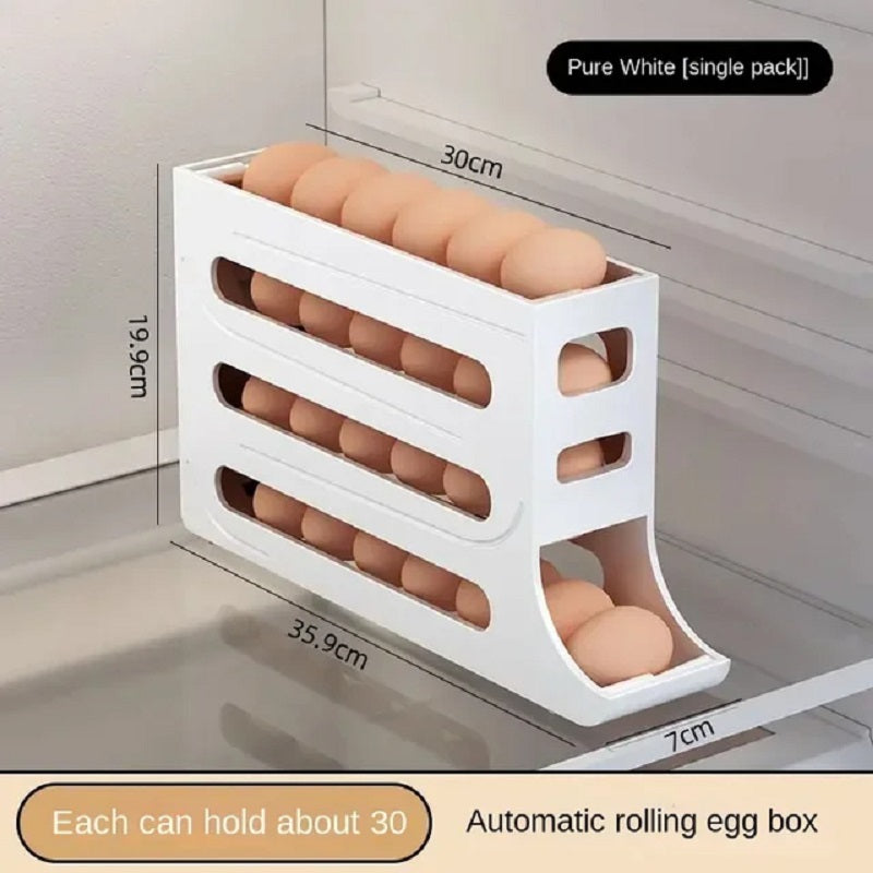 Refrigerator Egg Storage Box Automatic Scrolling