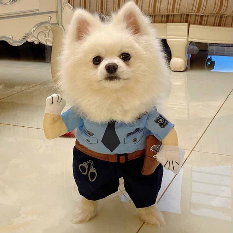 Funny Pet Halloween Costume Police Traffic Officer