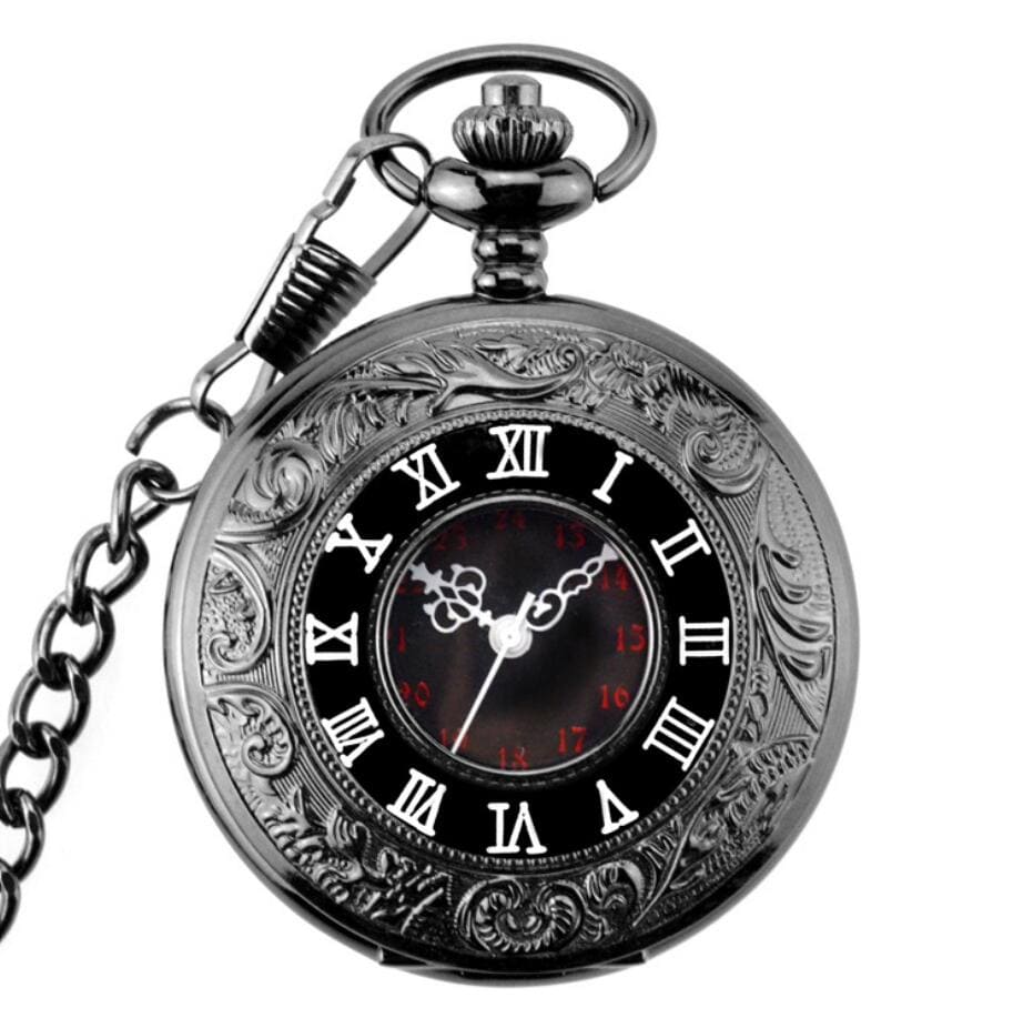 Men's Watch - Big Roman Numerals Pocket Necklace Watch - GiddyGoatStore