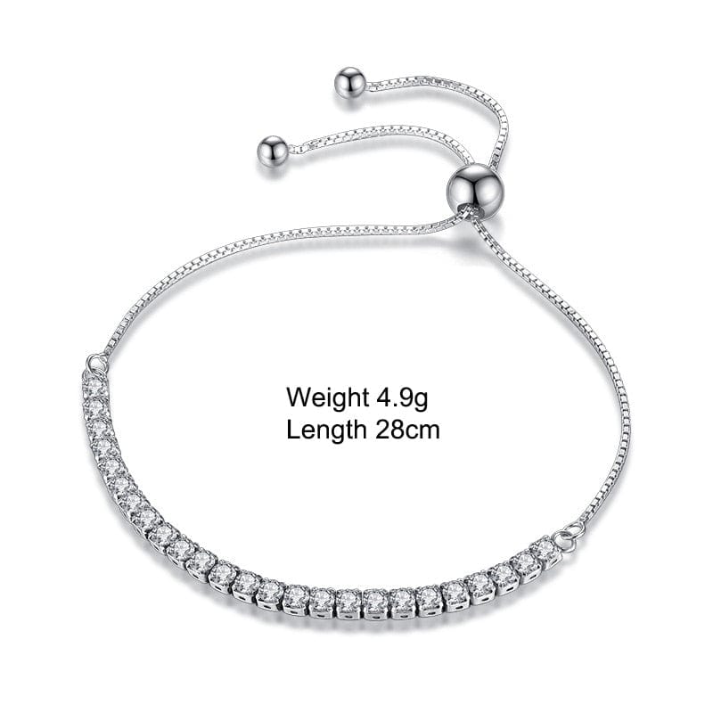 Bracelet - Women's Sterling Silver Sparkling Strand Tennis Bracelet