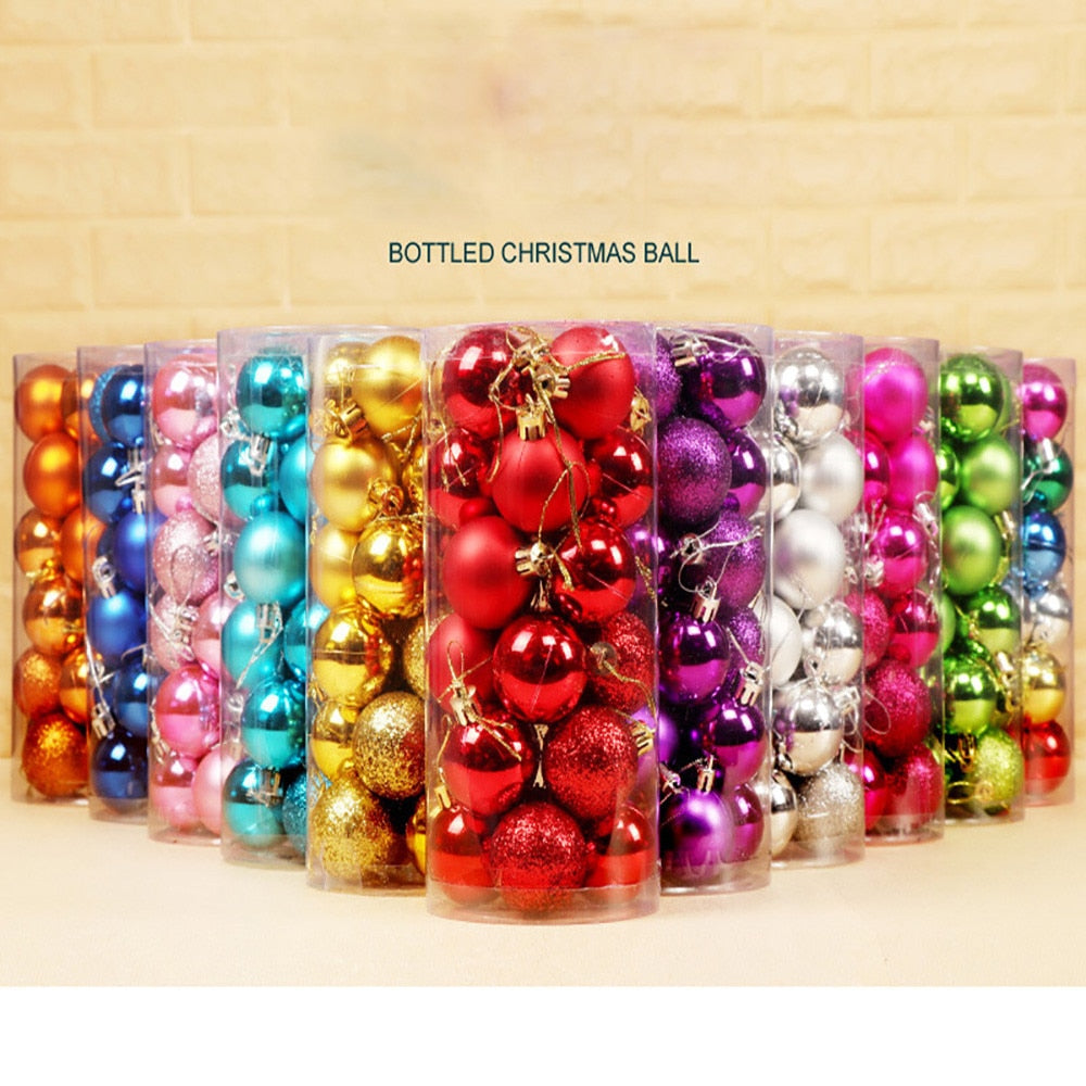 24pcs 30mm Christmas Tree Hanging Ball Ornament