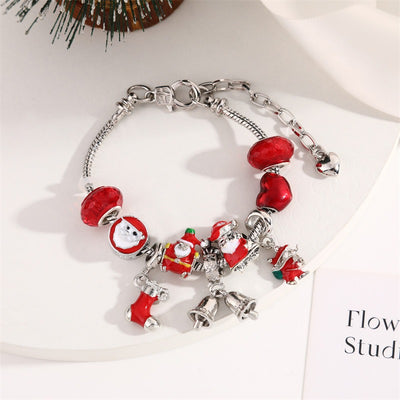 Christmas Bracelet - Beaded Xmas Bracelet