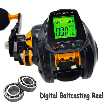 7.2:1 Digital Fishing Digital Reel With Accurate Line Counter With Alarm