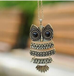 Big Eyes Owl Necklace - GiddyGoatStore