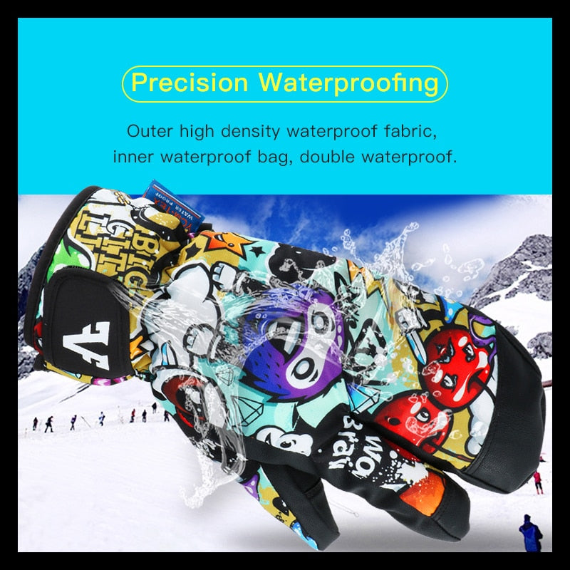 Winter Warm Waterproof Snowboarding Ski Snow Mittens