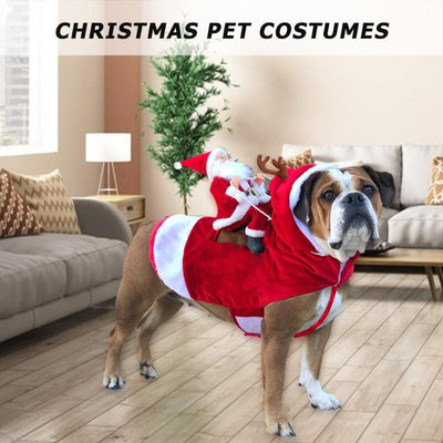 Christmas Dog Clothes Santa Claus Snowman Costumes