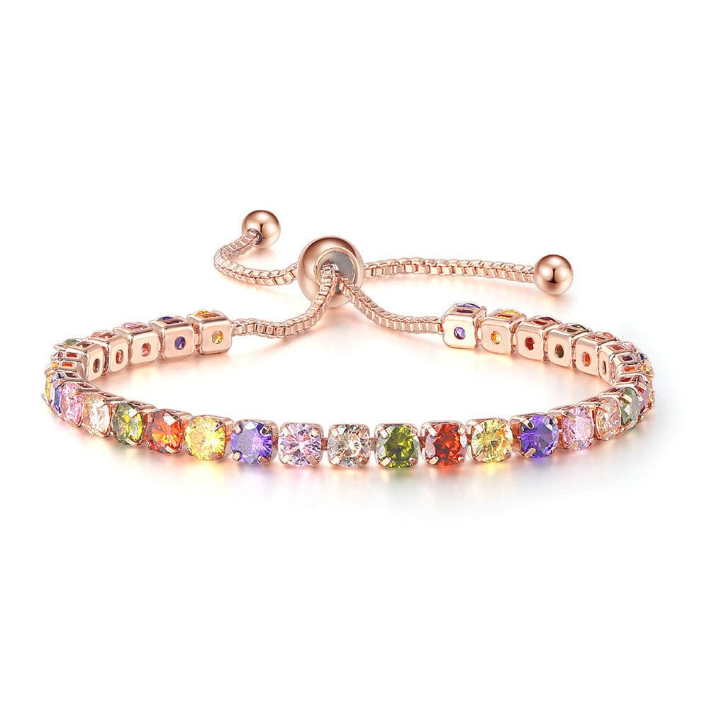 Collar - Mujer Collar de tenis de cristal ajustable con diamantes y circonitas de colores