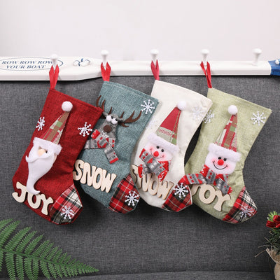 Christmas Stockings - Santa Claus Reindeer Snowman Xmas Stocking