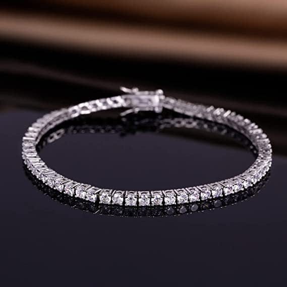 Bracelet - Women's S925 Sterling Silver Electroplated Zircon Tennis Bracelet