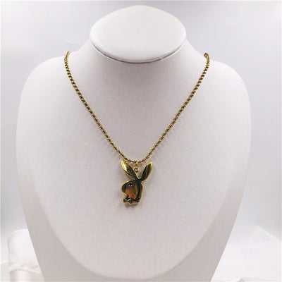Necklace - Women's Long Ear Playboy Bunny Necklace