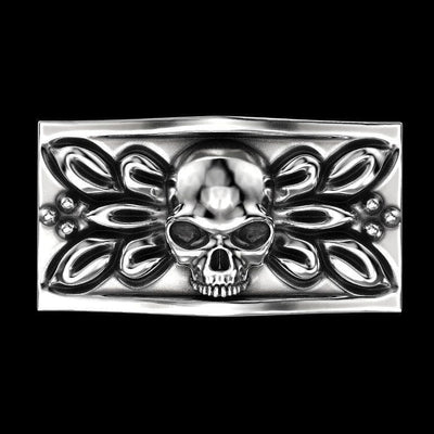 Ring - Dyed Black Retro Skull Punk Hidden Compartment Ring