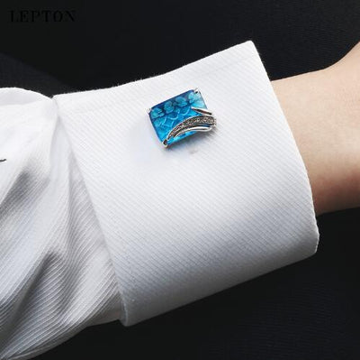 Cufflinks - Low-key Luxury Square Crystal Cufflinks