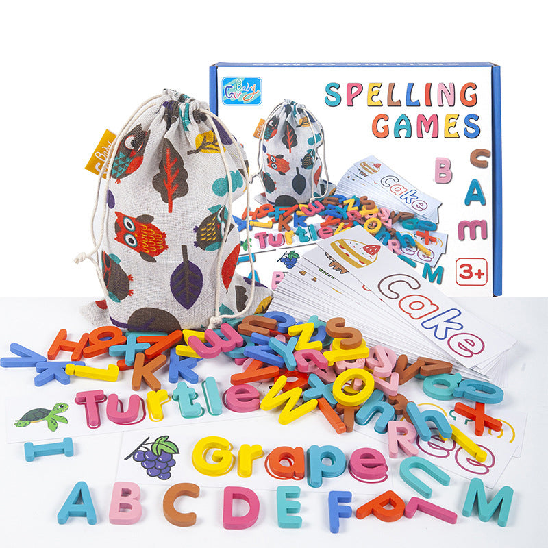 English Letters Spelling Word Card Matching Game