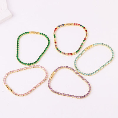 Bracelet - Women's Multi-Colored Zircon Bracelets