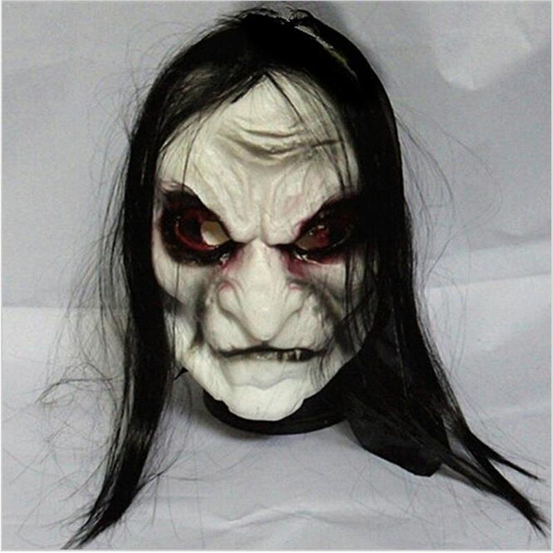 Halloween Scary Zombie Mask With Long Hair