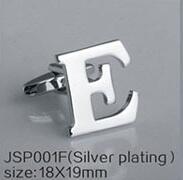 Cufflinks - Silver-color 26 Letters Cuff Links