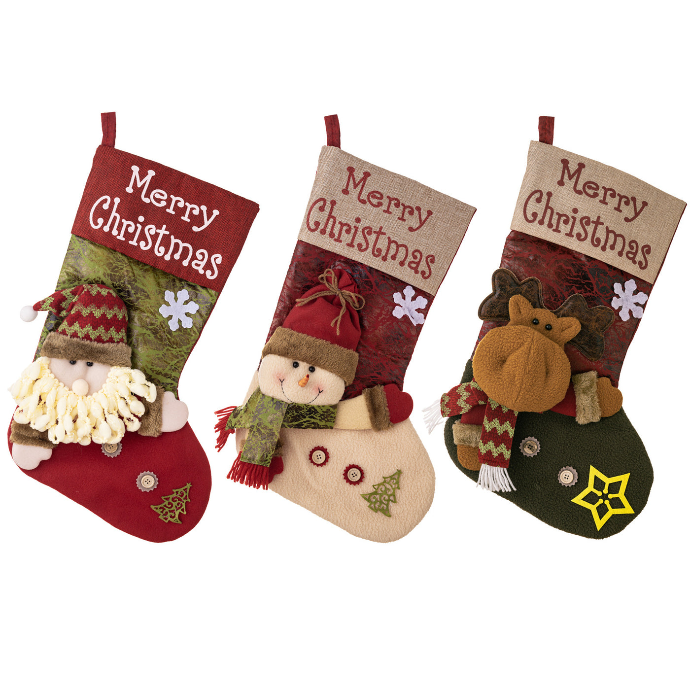 Christmas Stocking Cute 3D Xmas Sock