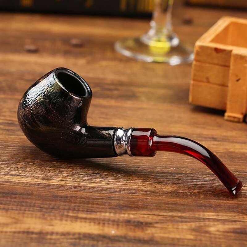 Double Filter Wood Tobacco Smoke Pipe