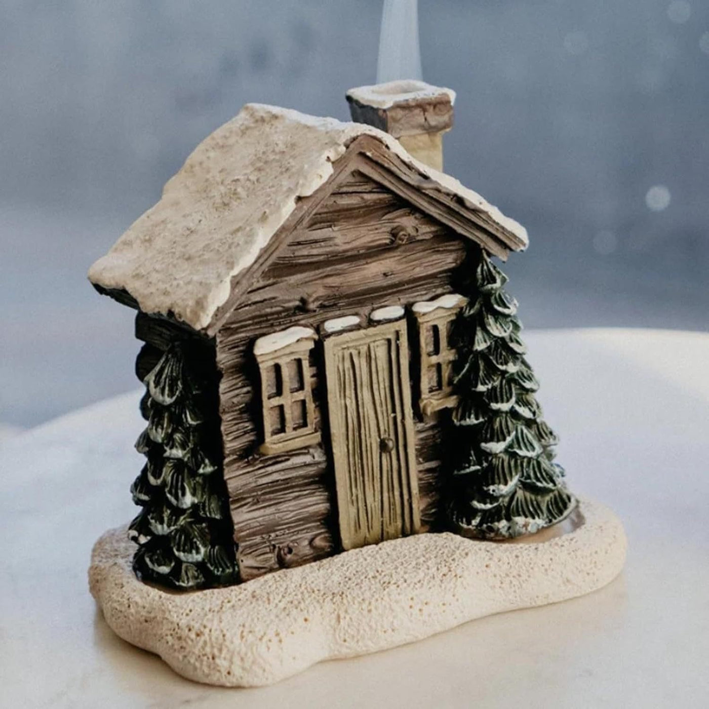 Winter Cabin Chimney Incense Burner