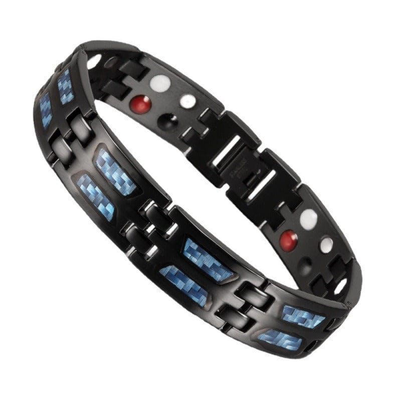 Pulsera - Pulsera magnética de acero titanio de fibra de carbono para hombres