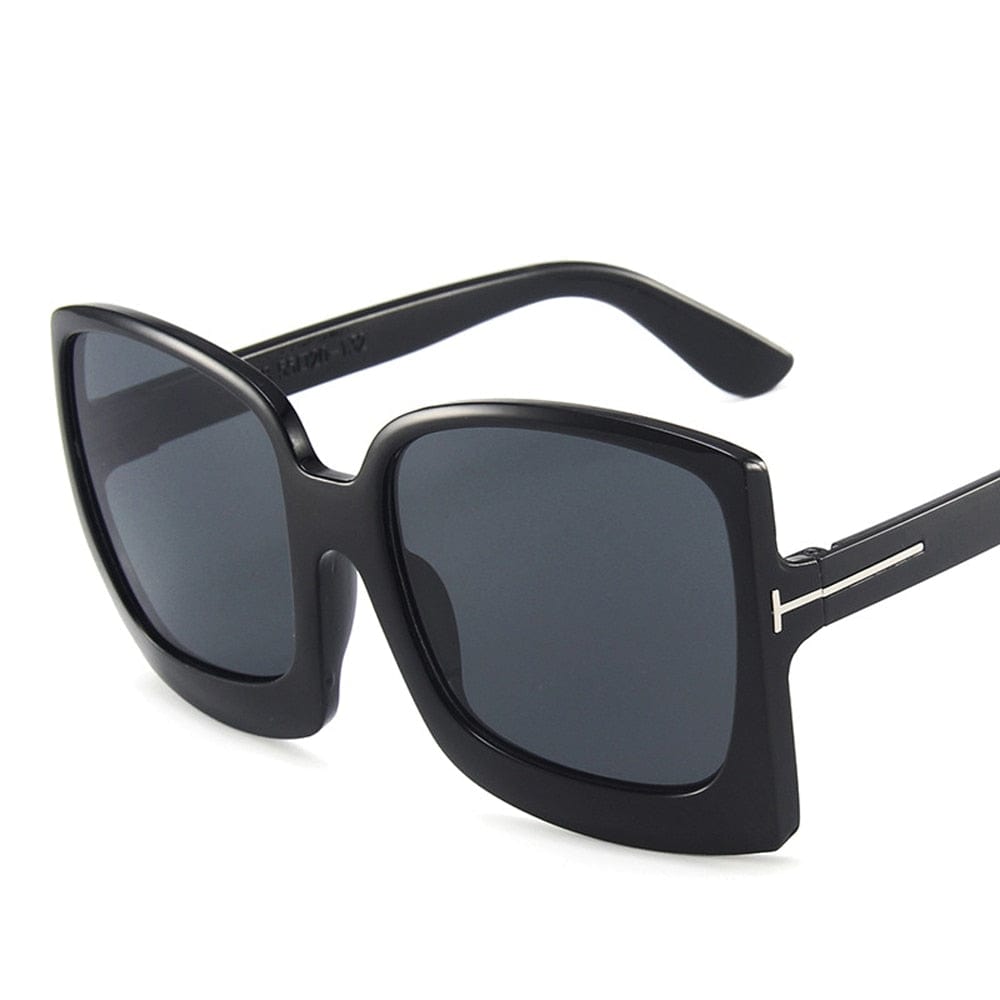 Gafas de sol - Gafas de sol cuadradas de gran tamaño UV400 del vintage