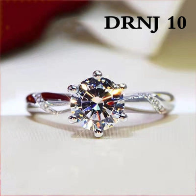 Ring - Women's Eight Heart Eight Arrow Six Claw Moissanite Zircon Wedding Ring