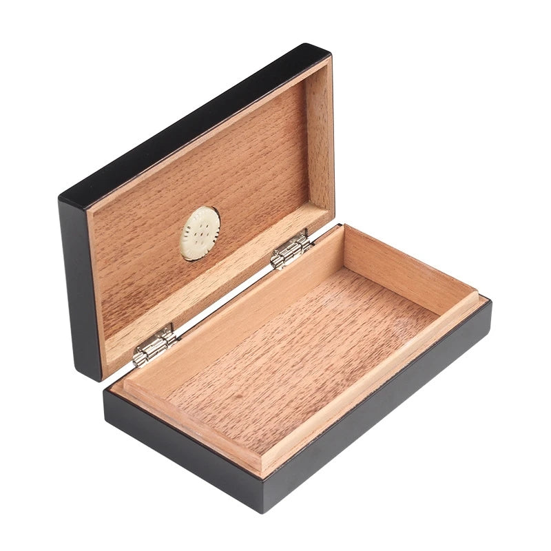 Portable Cedar Wood Cigar Humidor Case