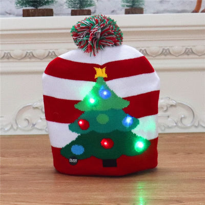 Christmas - LED Luminous Knitted Colorful Christmas Hat