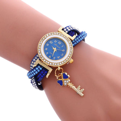 Watch - Women's Padlock CZ Diamond Bracelet Watch