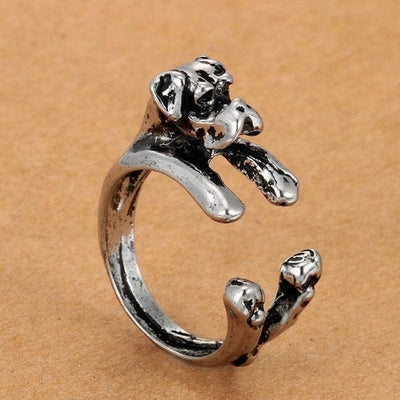 Ring - Women's Vintage Yorkie Poodle Adjustable Ring