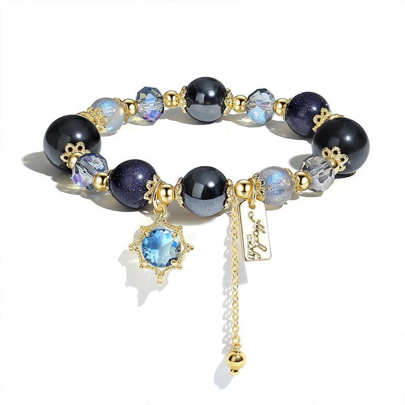 Bracelet - Women's Starry Sky Blackstone Shining Obsidian Moonlight Galaxy Bracelet
