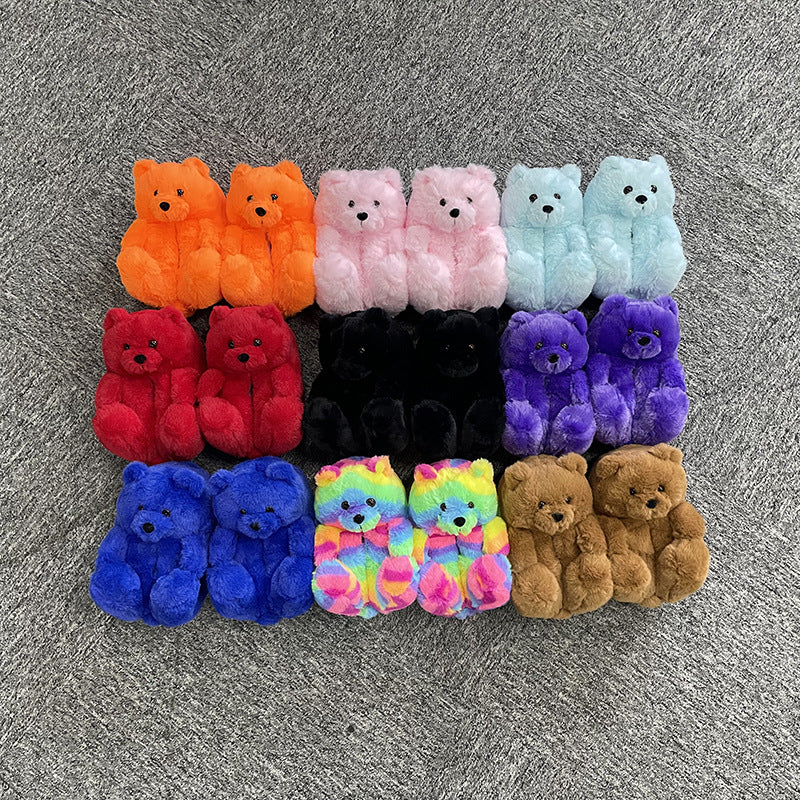 Slippers - Teddy Bear Warm Plush Slippers