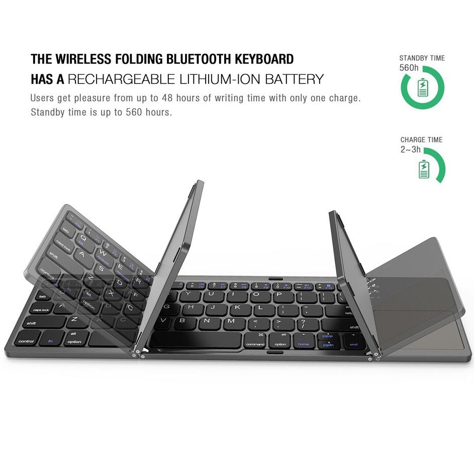 Mini Wireless 3-Fold Bluetooth Keyboard