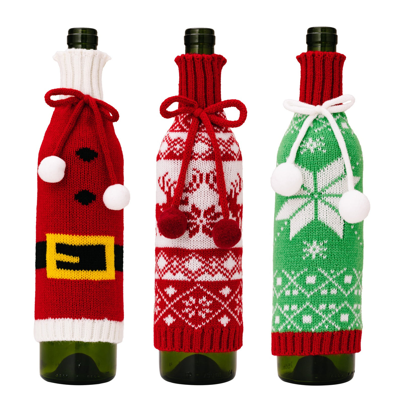 Christmas Knitted Wool Wine Bottle Xmas Bottle Cover