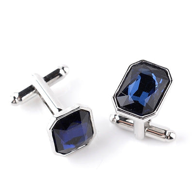 Cufflinks - French Austrian Diamond Zircon Crystal Sleeve Cuff Links