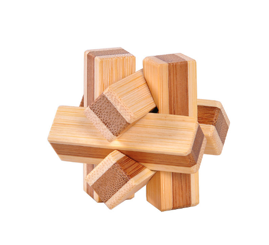 Bamboo Luban Lock Ball Square Lock Puzzles